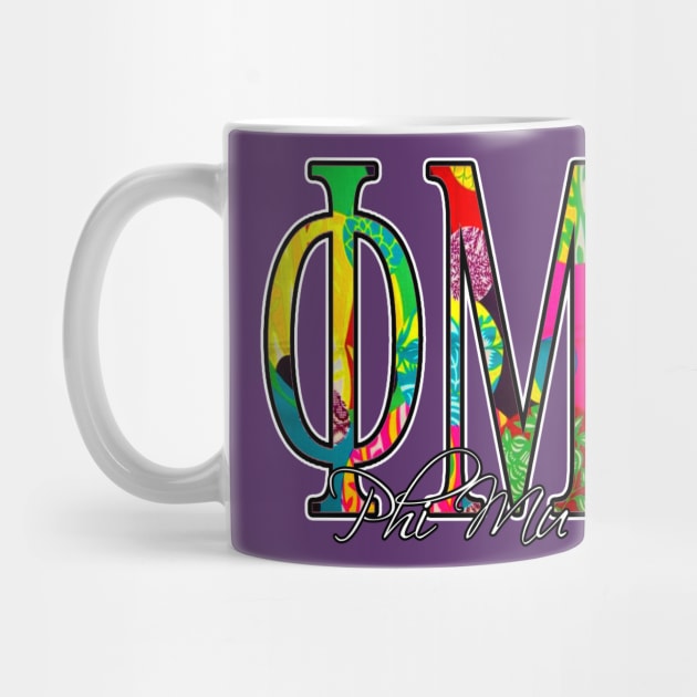 Colorful Hippy Phi Mu Retro Design by artbyomega